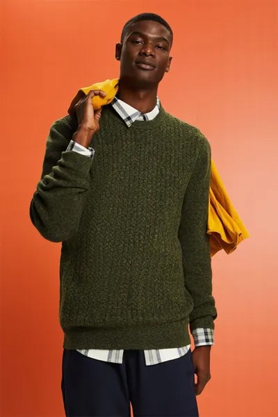 Свитер с шерстью Esprit, зеленый