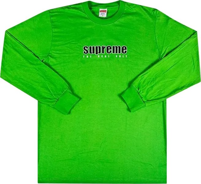 Лонгслив Supreme The Real Shit Long-Sleeve Tee 'Green', зеленый
