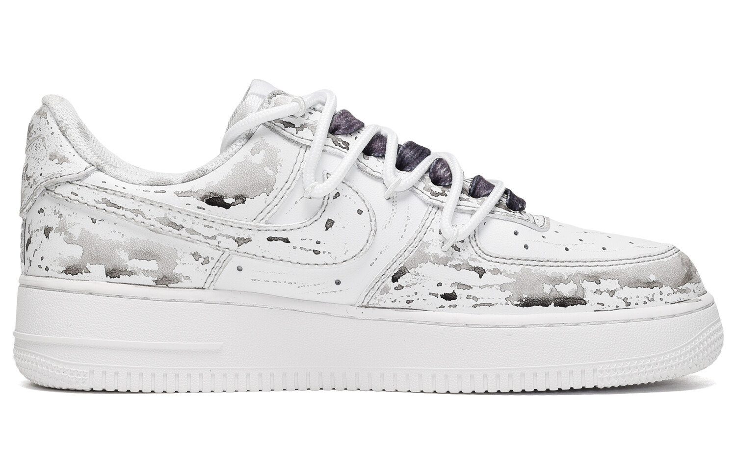 Кроссовки Nike Air Force 1 Skateboarding Shoes Women's Low-top Black/White, черный/белый