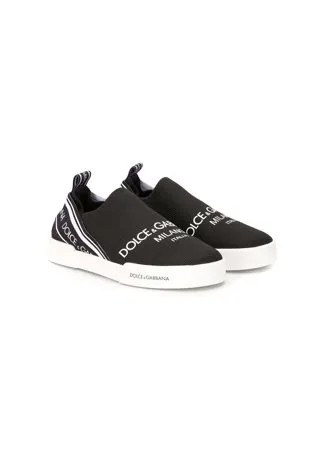Dolce & Gabbana Kids слипоны с логотипом