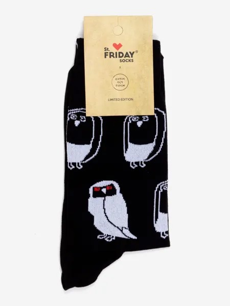Носки St. Friday Socks - Сова, Черный