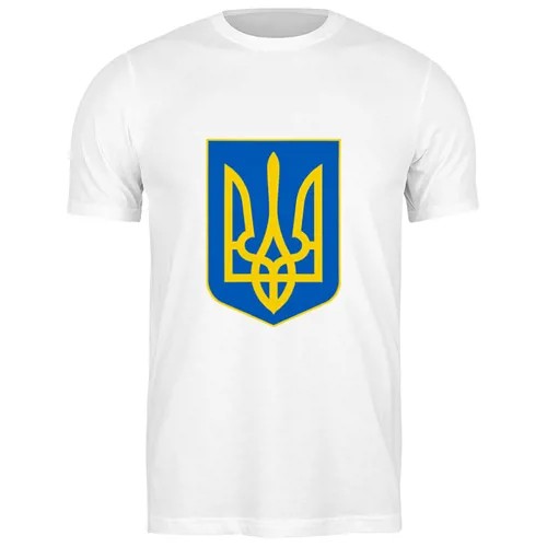 Футболка Printio 1674562 Герб Украины, размер: 3XL, цвет: белый