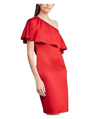 RALPH LAUREN Женское красное коктейльное платье-футляр выше колена 12
