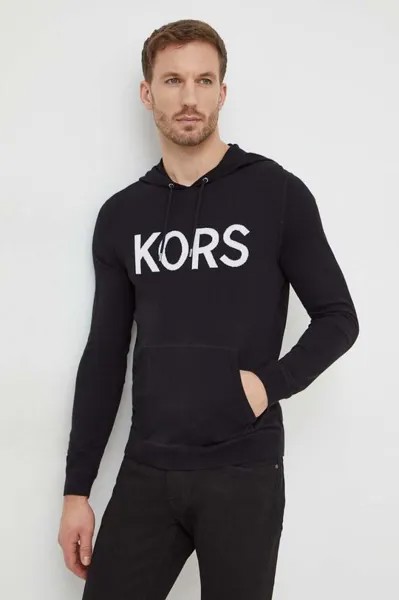 Хлопковый свитер Michael Kors, черный
