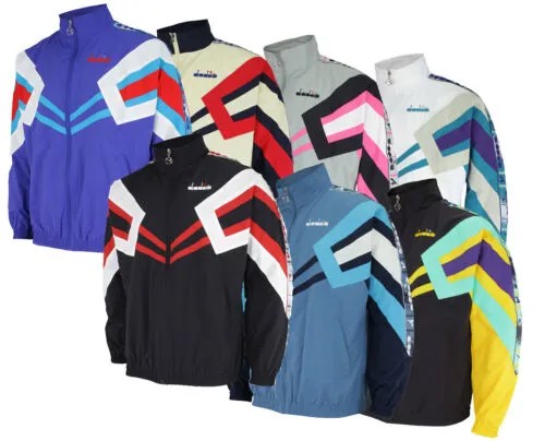 Мужская спортивная куртка Diadora MVB Wind с полной молнией, варианты цвета