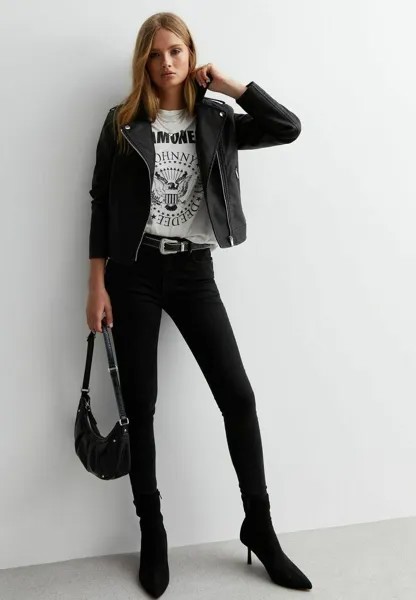 Куртка из искусственной кожи LOOK New Look, цвет black