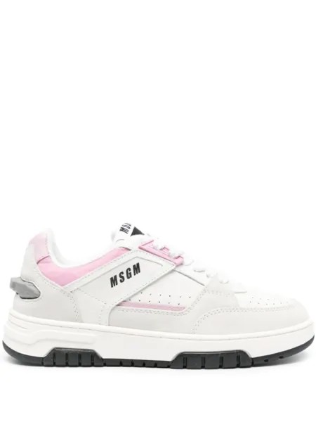 Кроссовки MSGM With Logo, белый/розовый