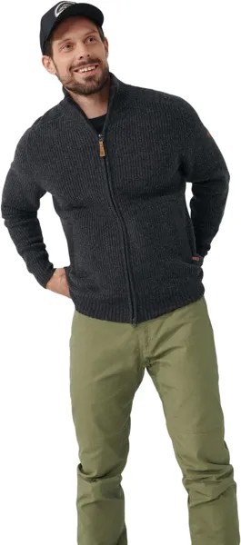 Свитер Ovik Zip Cardigan Knit Fjällräven, темно-серый