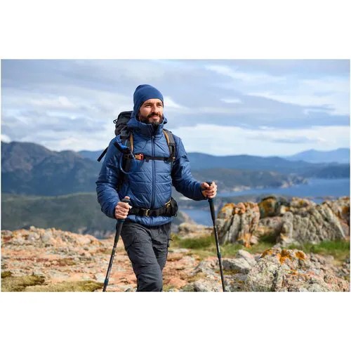 Пуховик для треккинга в горах с капюшоном до –5°C мужской черный TREK 100, размер: S, цвет: Черный FORCLAZ Х Decathlon