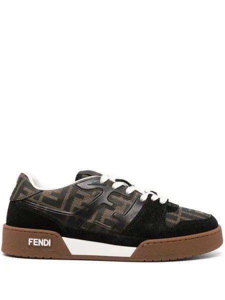 FENDI кроссовки с монограммой Zucca, черный