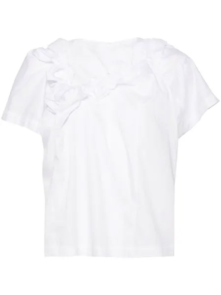 Comme des Garçons TAO блузка с цветочным узором, белый