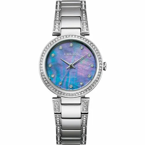 Наручные часы CITIZEN EM0840-59N, голубой, серебряный
