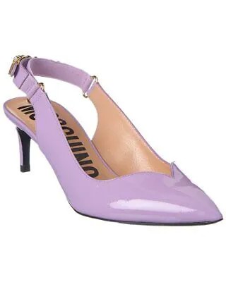 Женские лакированные туфли Moschino с ремешком на пятке, фиолетовые 36