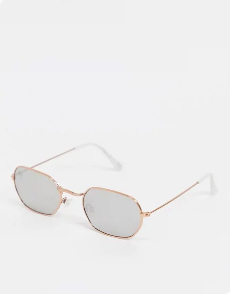 Солнцезащитные очки в стиле унисекс в круглой оправе медного цвета Jeepers Peepers-Медный