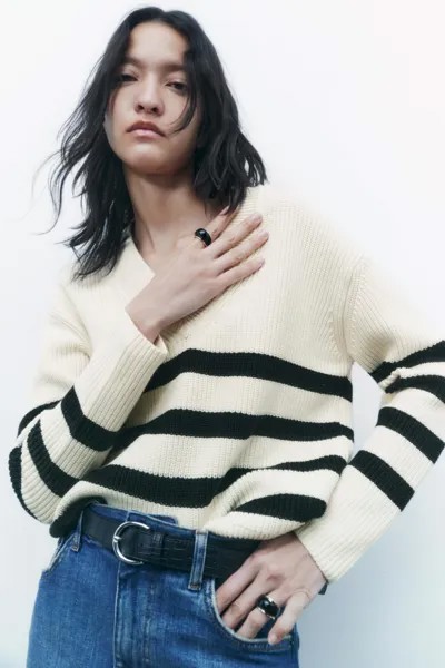 Пуловер женский ZARA 09598019 разноцветный L (доставка из-за рубежа)