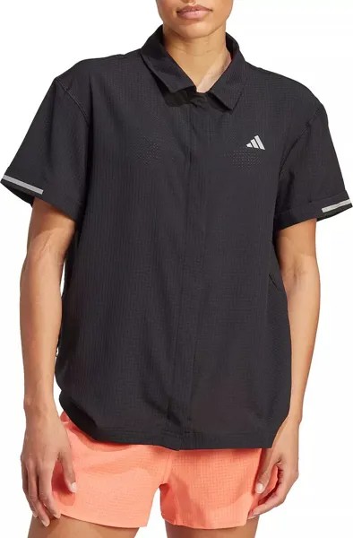 Женская беговая рубашка с коротким рукавом Adidas X-City HEAT.RDY, черный