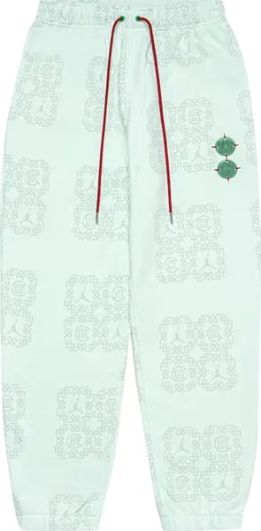 Спортивные брюки Air Jordan x Clot Jade Fleece Sweatpants 'Barely Green', зеленый