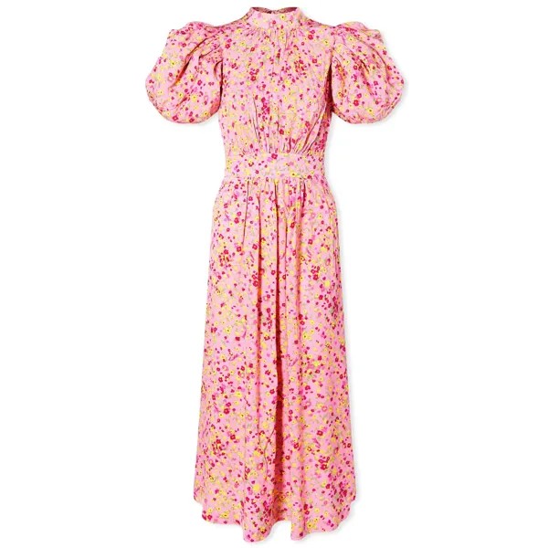 Платье ROTATE Jacquard Puffy Dress Fuchsia, розовый