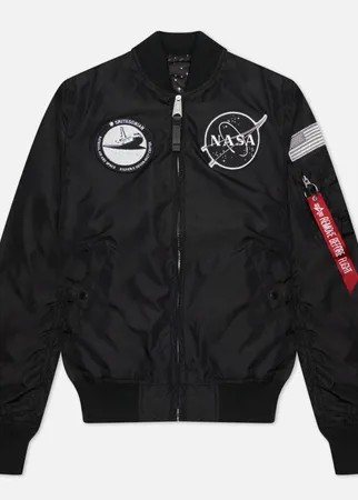 Женская куртка бомбер Alpha Industries MA-1 TT NASA Reversible, цвет чёрный, размер M