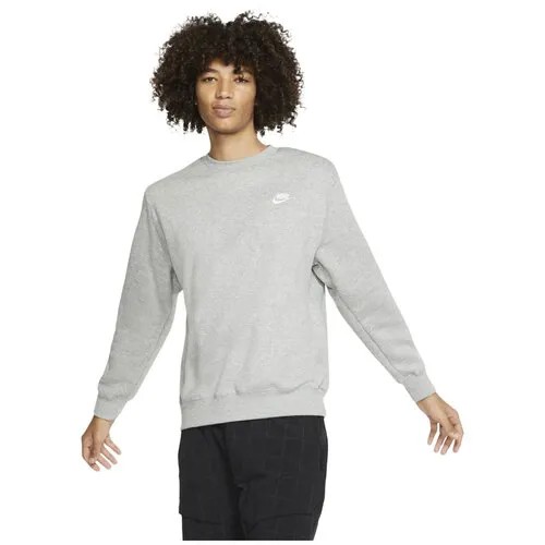 Свитшот спортивный NIKE M NSW CLUB CRW BB, размер M, серый
