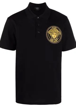 Versace рубашка поло с вышивкой Medusa