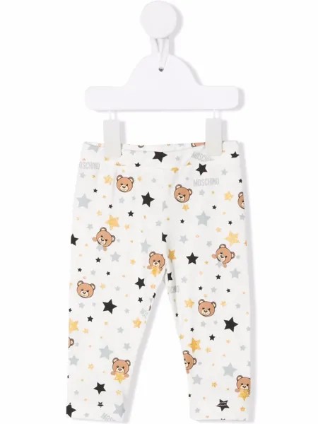 Moschino Kids легинсы с принтом Teddy Bear