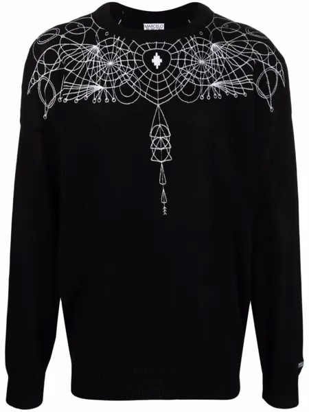Marcelo Burlon County of Milan свитер с принтом Wings, черный
