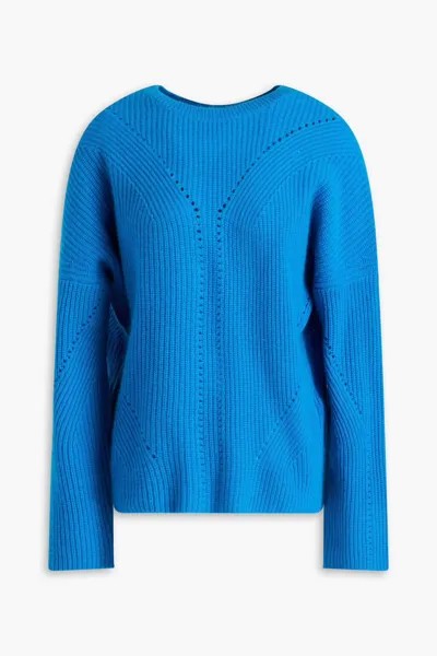 Кашемировый свитер вязки «пуэнтель» Maje, лазурный