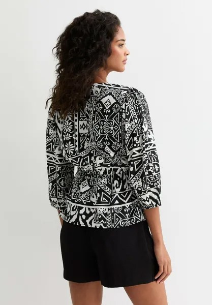 Блуза CREPE FOLK PRINT New Look, белый