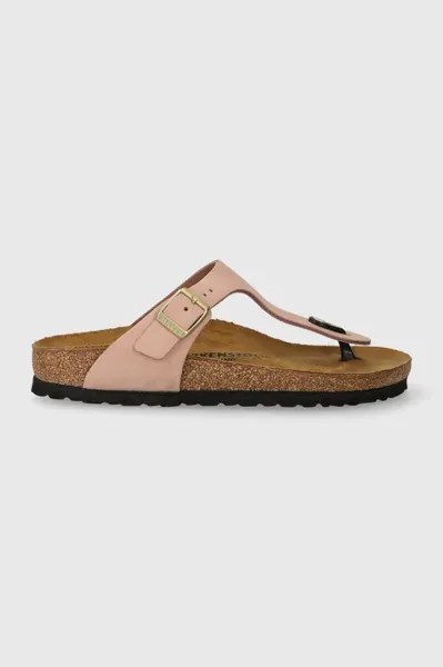 Замшевые шлепанцы Gizeh Birkenstock, розовый