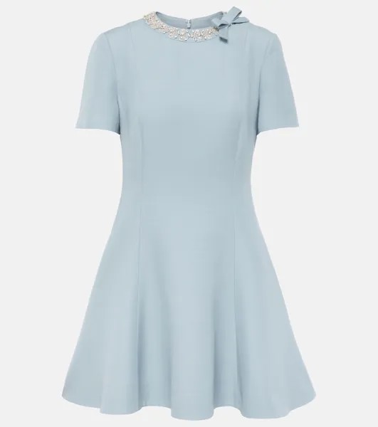 Мини-Платье Crepe Couture с декором Valentino, синий