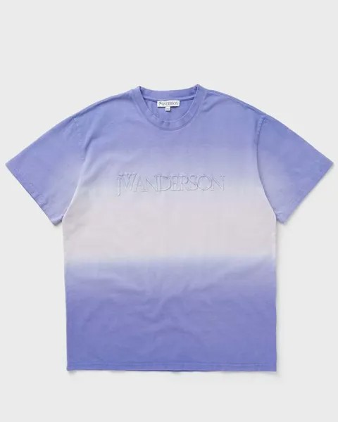 Футболка Jw Anderson Logo Embroidery Gradient T-Shirt, цвет lavender