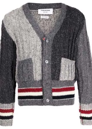 Thom Browne короткий кардиган в стиле колор-блок