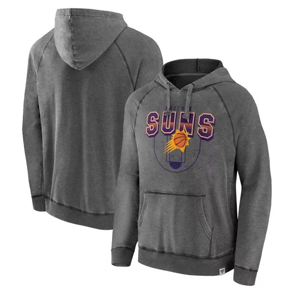 Мужской фирменный серый пуловер с капюшоном Phoenix Suns Acquisition True Classics Vintage Snow Wash Fanatics