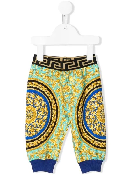 Versace Kids спортивные брюки в стиле колор-блок