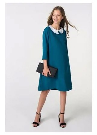 Платье AScool DRESS1601 женское Цвет Зеленый Однотонный р-р 48