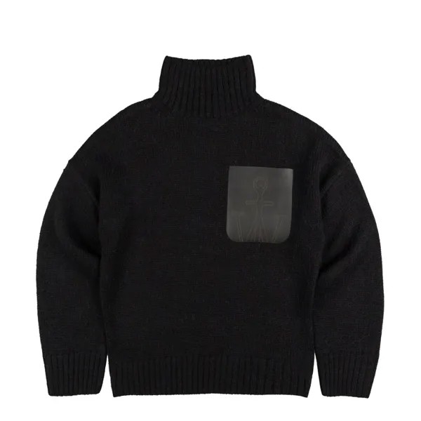 Джемпер Leather Patch Pocket Jumper Jw Anderson, черный