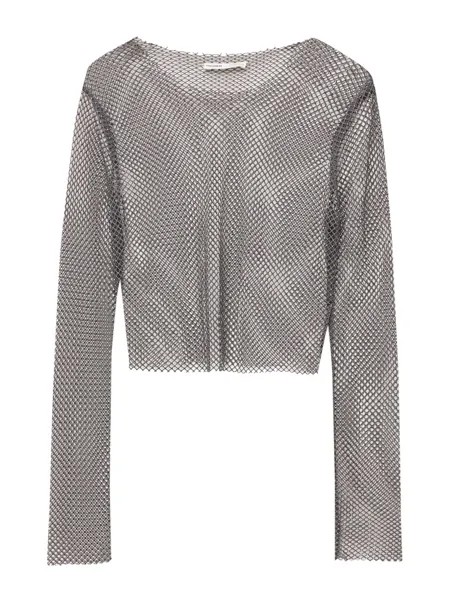 Лонгслив Pull&Bear, серый