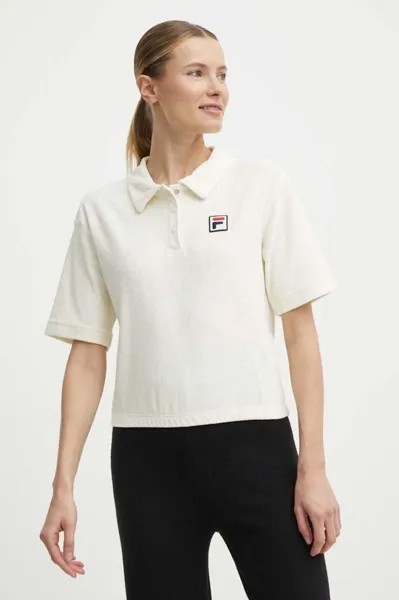 Хлопковая рубашка-поло Лусака Fila, бежевый