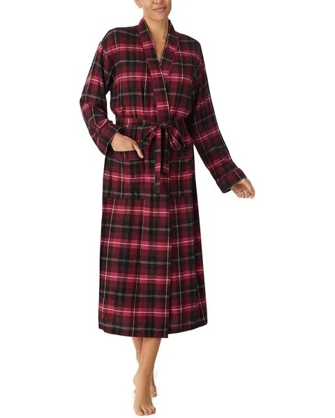 Халат Eileen West Ballet Wrap Robe, цвет Red Plaid