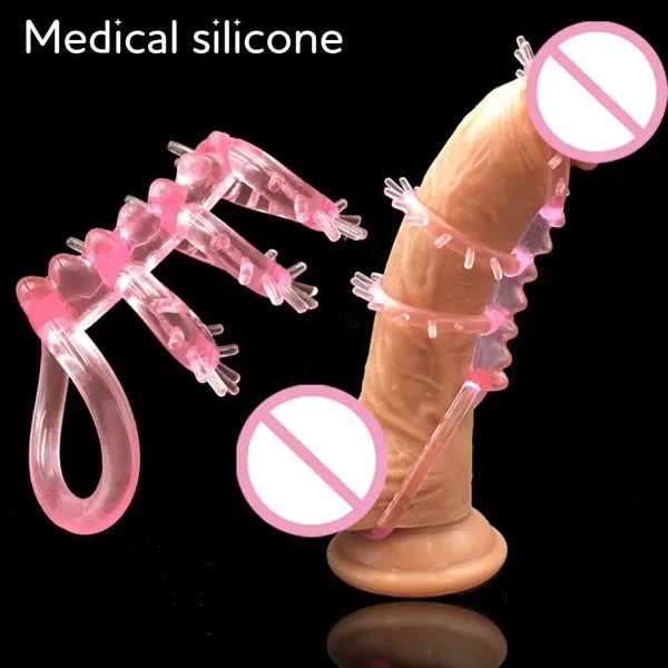 Мужские кольца Эротические Петух Игрушки для мужчин пениса целомудрия пояс Cockring Dildo Клетка Sextoy Дик Презервативы