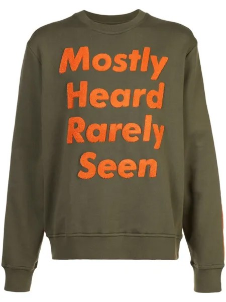 Mostly Heard Rarely Seen logo patch sweatshirt, зеленый