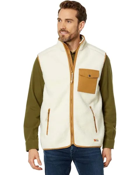Утепленный жилет Fjällräven Vardag Pile Fleece, цвет Chalk White/Buckwheat Brown