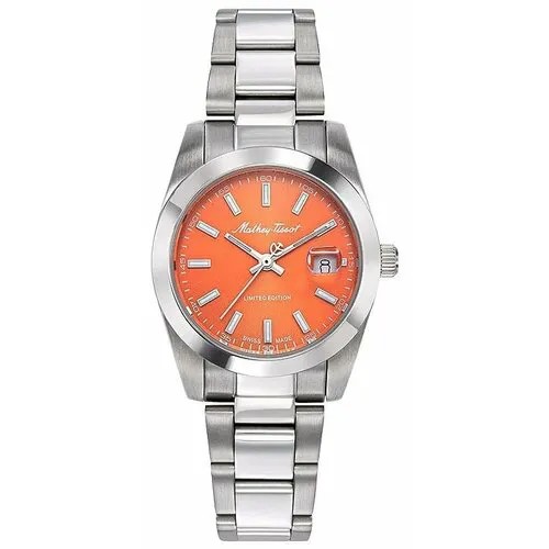 Наручные часы Mathey-Tissot Швейцарские наручные часы Mathey-Tissot D451OR, серебряный, оранжевый