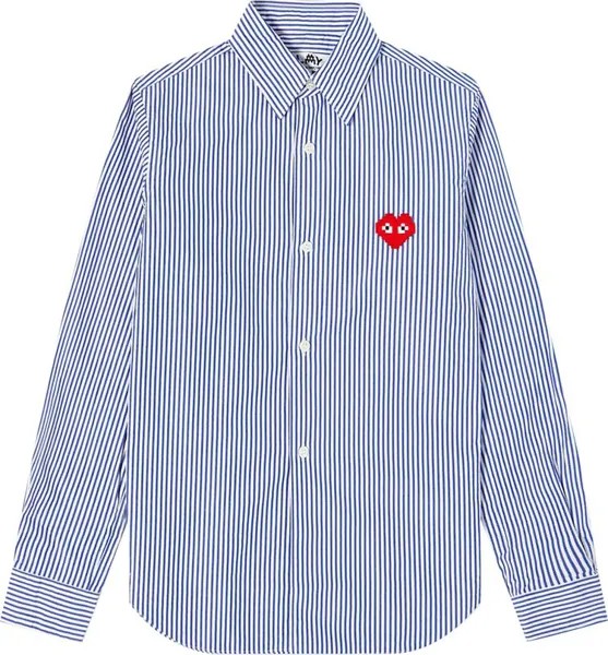 Рубашка Comme des Garçons PLAY Striped Long-Sleeve 'Blue/White', синий