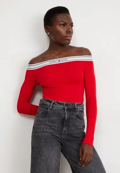 Блузка с длинными рукавами Tommy Jeans, красный