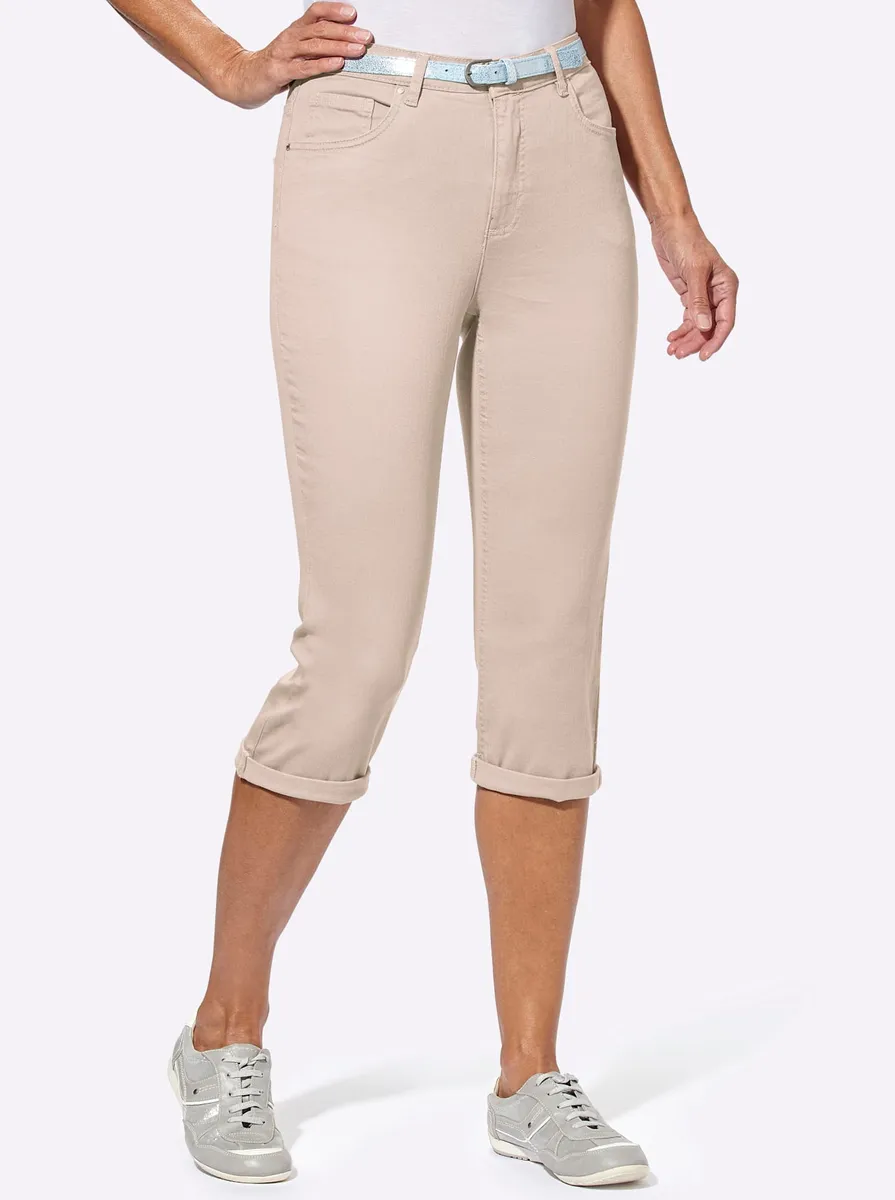 Джинсы-капри в стиле casual (1 шт.) Casual Looks, цвет Sand