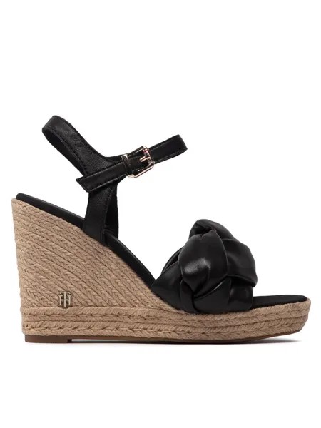 Эспадрильи Th Waves High Wedge Sandal Tommy Hilfiger, черный