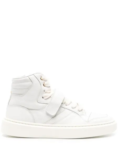 Doucal's hi-top leather sneakers, белый