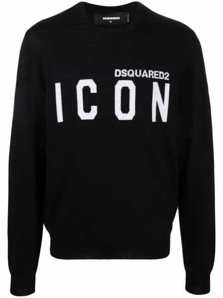 Dsquared2 джемпер с надписью, черный